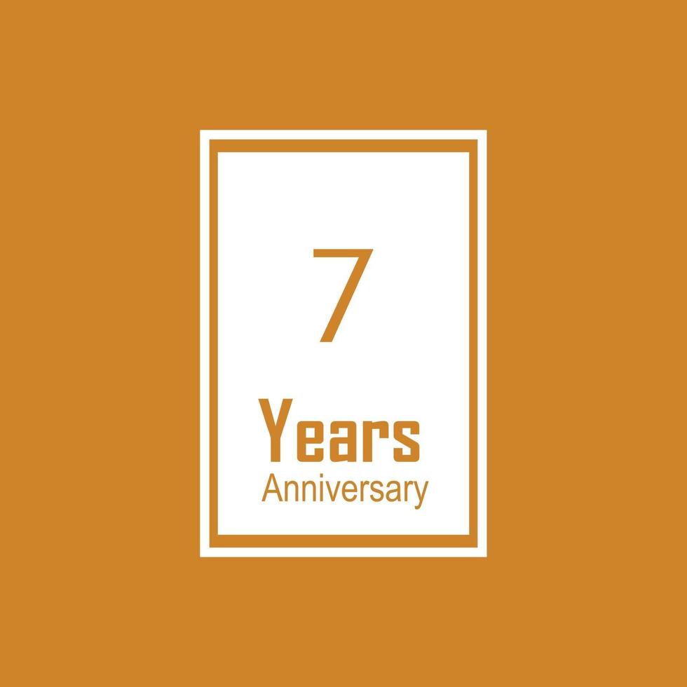 7 Year Anniversary Celebration Vector Template Design Illustration