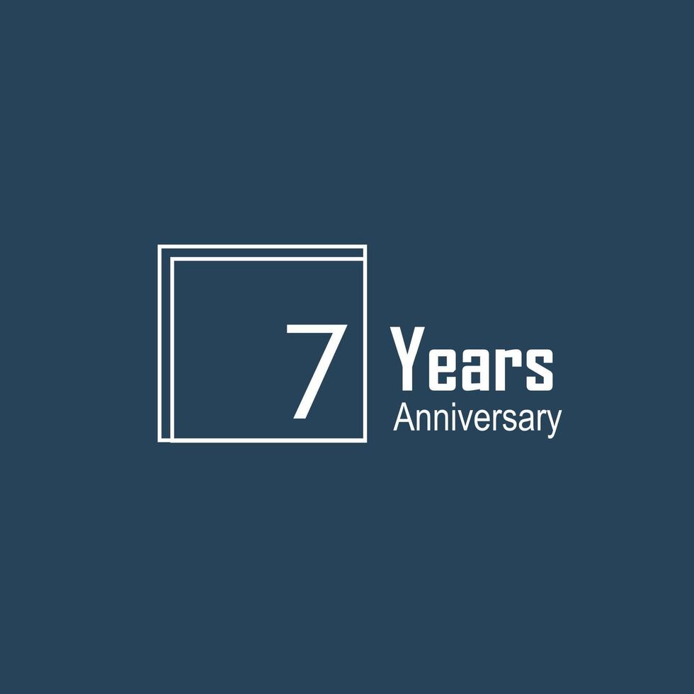 7 Year Anniversary Celebration Vector Template Design Illustration