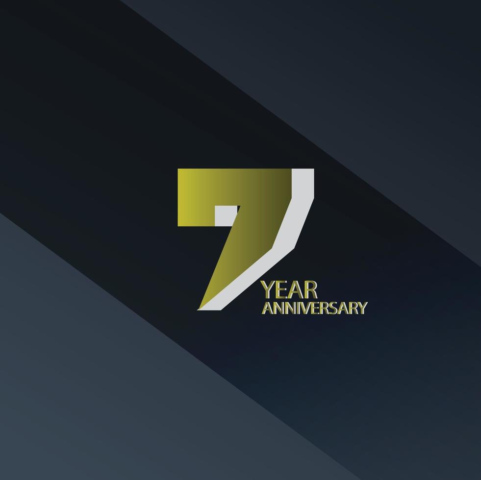 7 Year Anniversary Celebration Vector Template Design Illustration