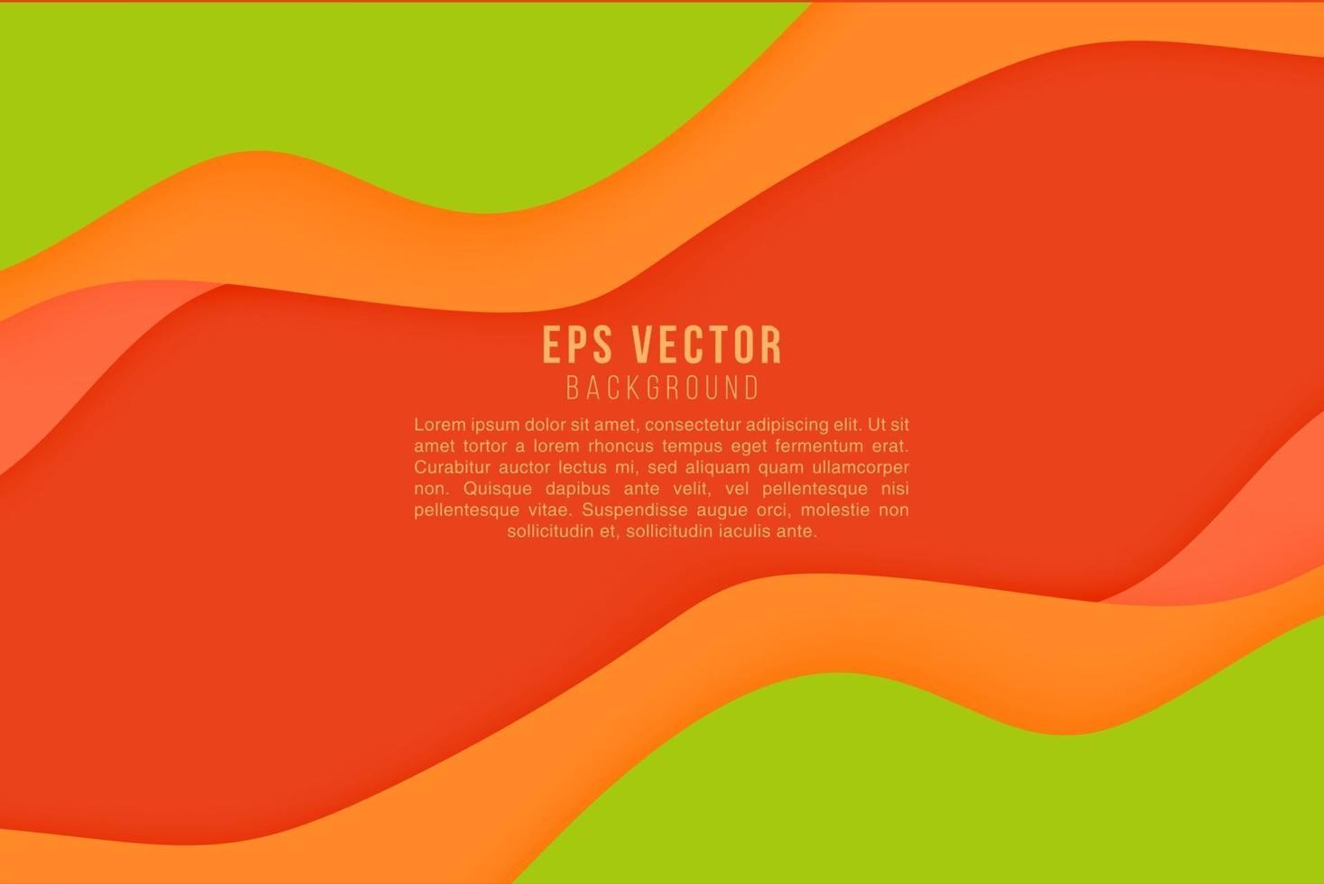 Fondo abstracto verde y naranja combinación vector eps