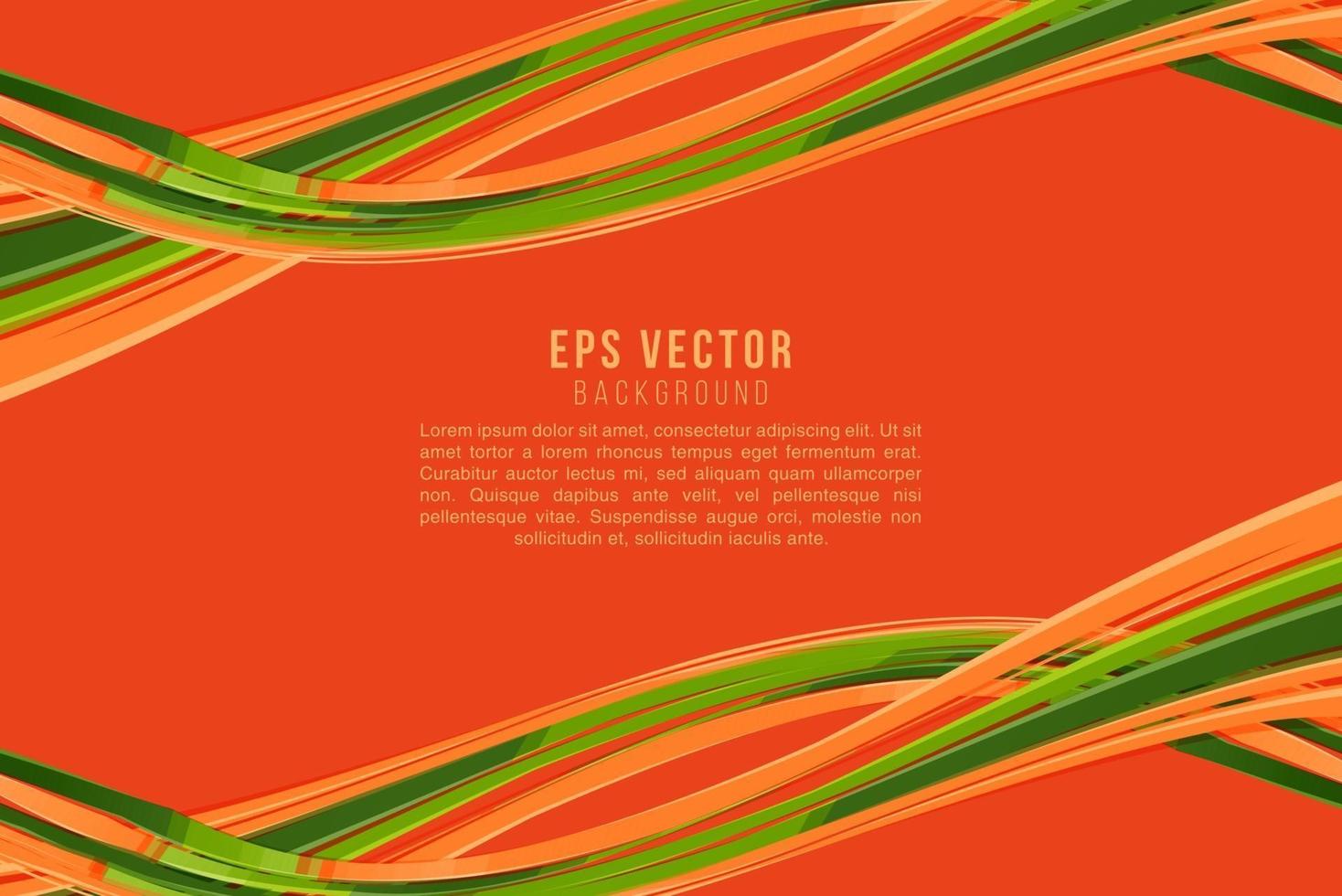 Background abstract green and orange combination eps vector
