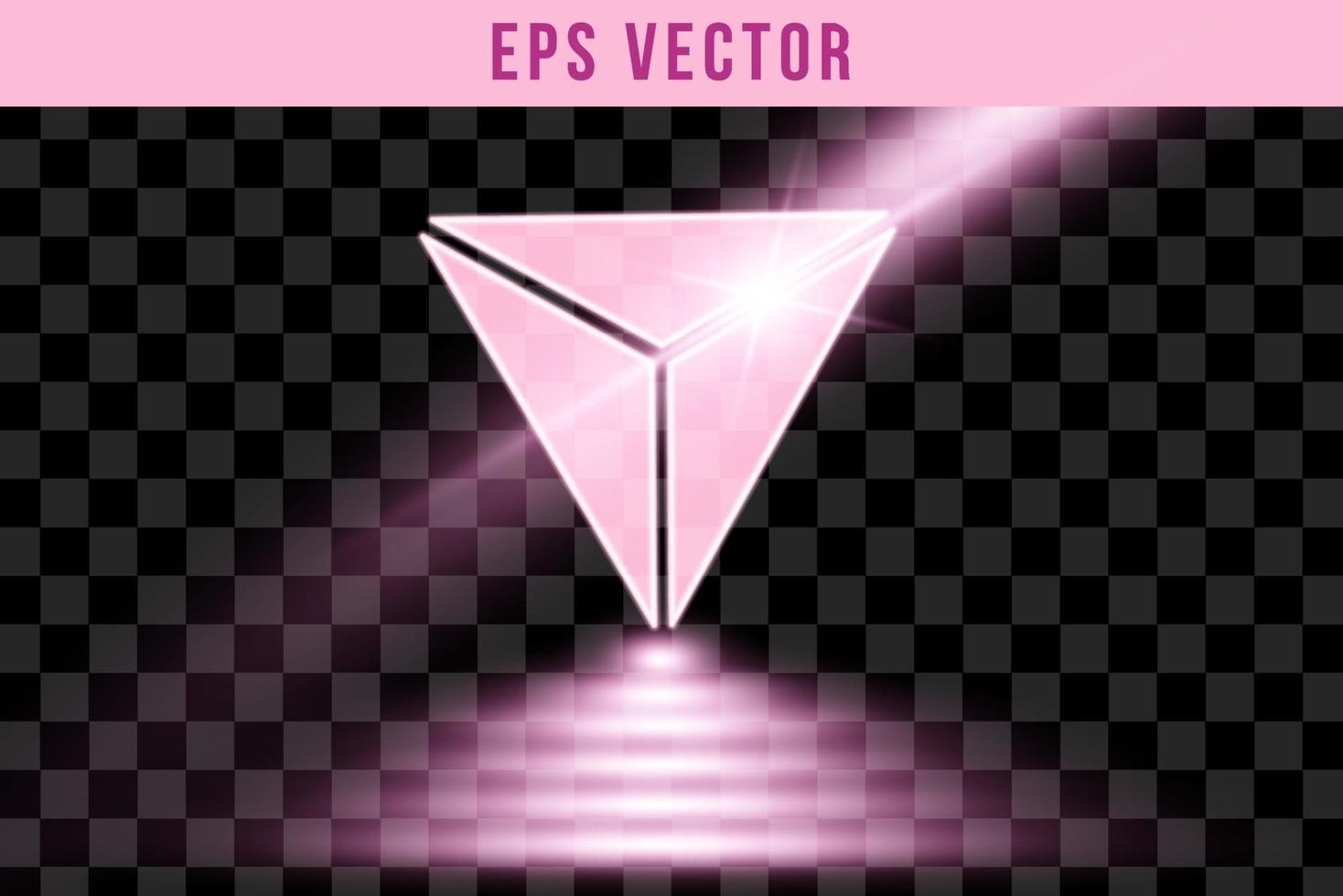 Set 3D shape purple shapes pink shine eps vector