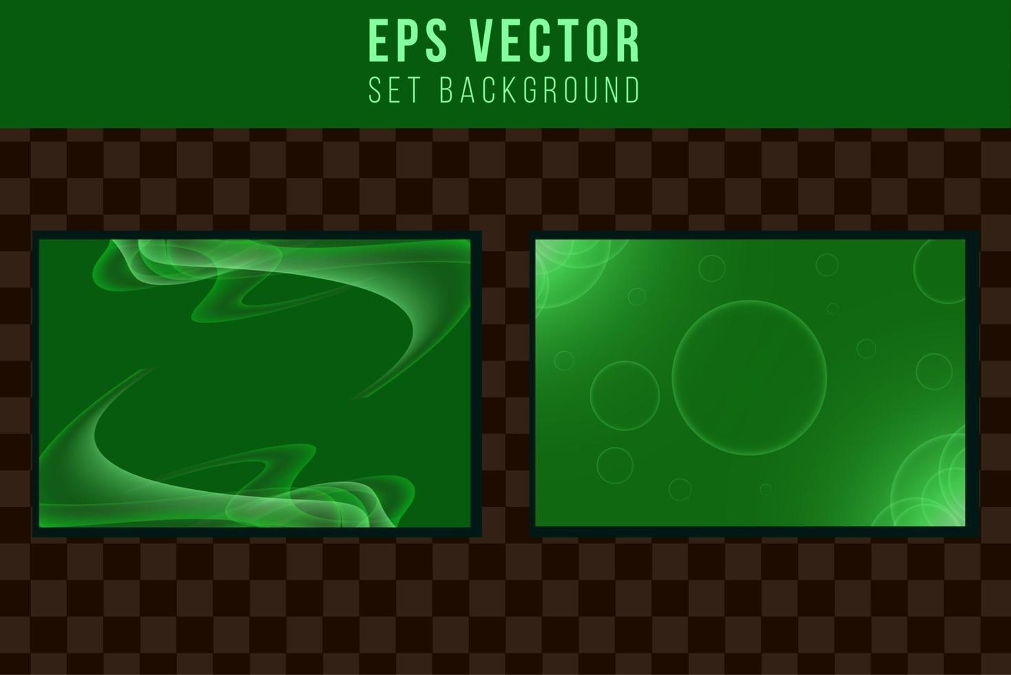 Establecer fondo verde abstracto oscuro brillante fondo tierra colección vector