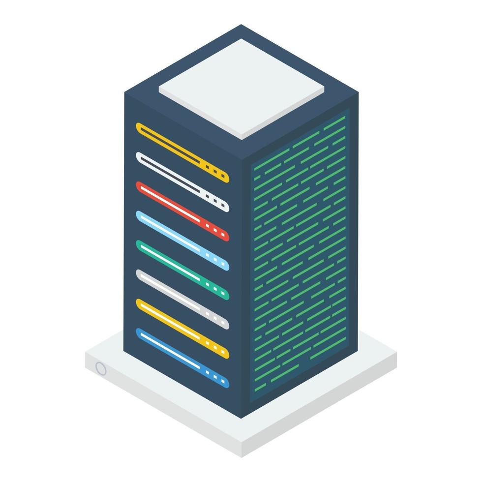 Data Server Rack vector