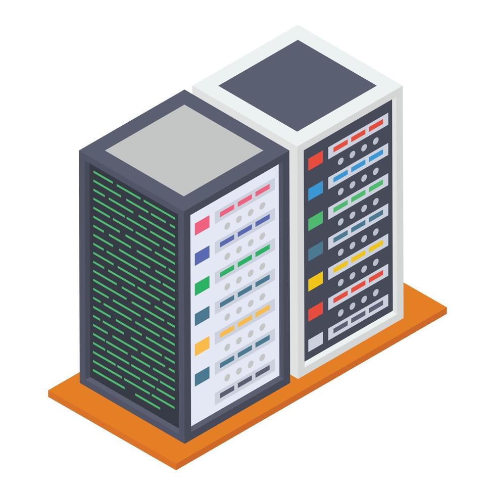 Data Server Rack vector