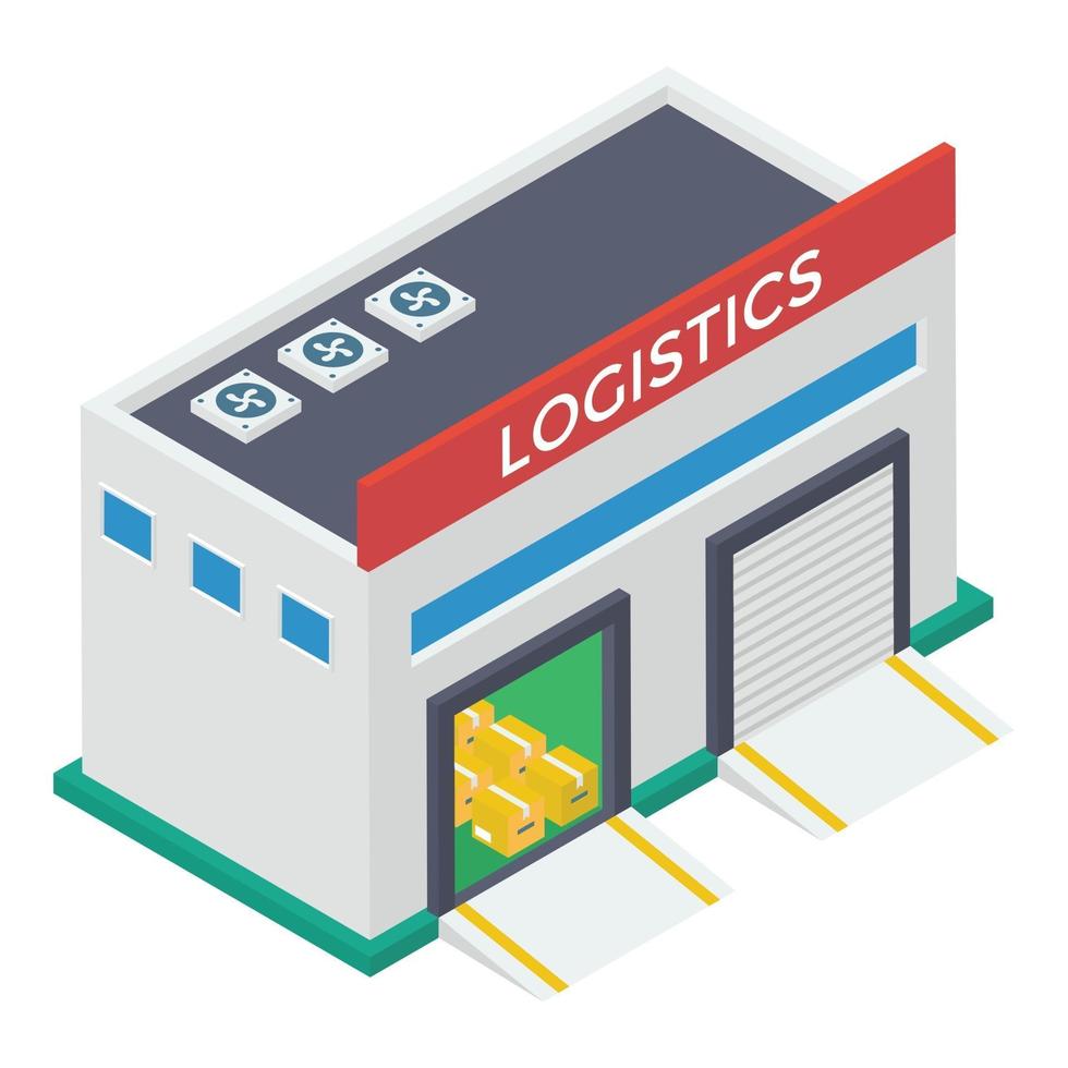 Warehouse Parcel Storage vector