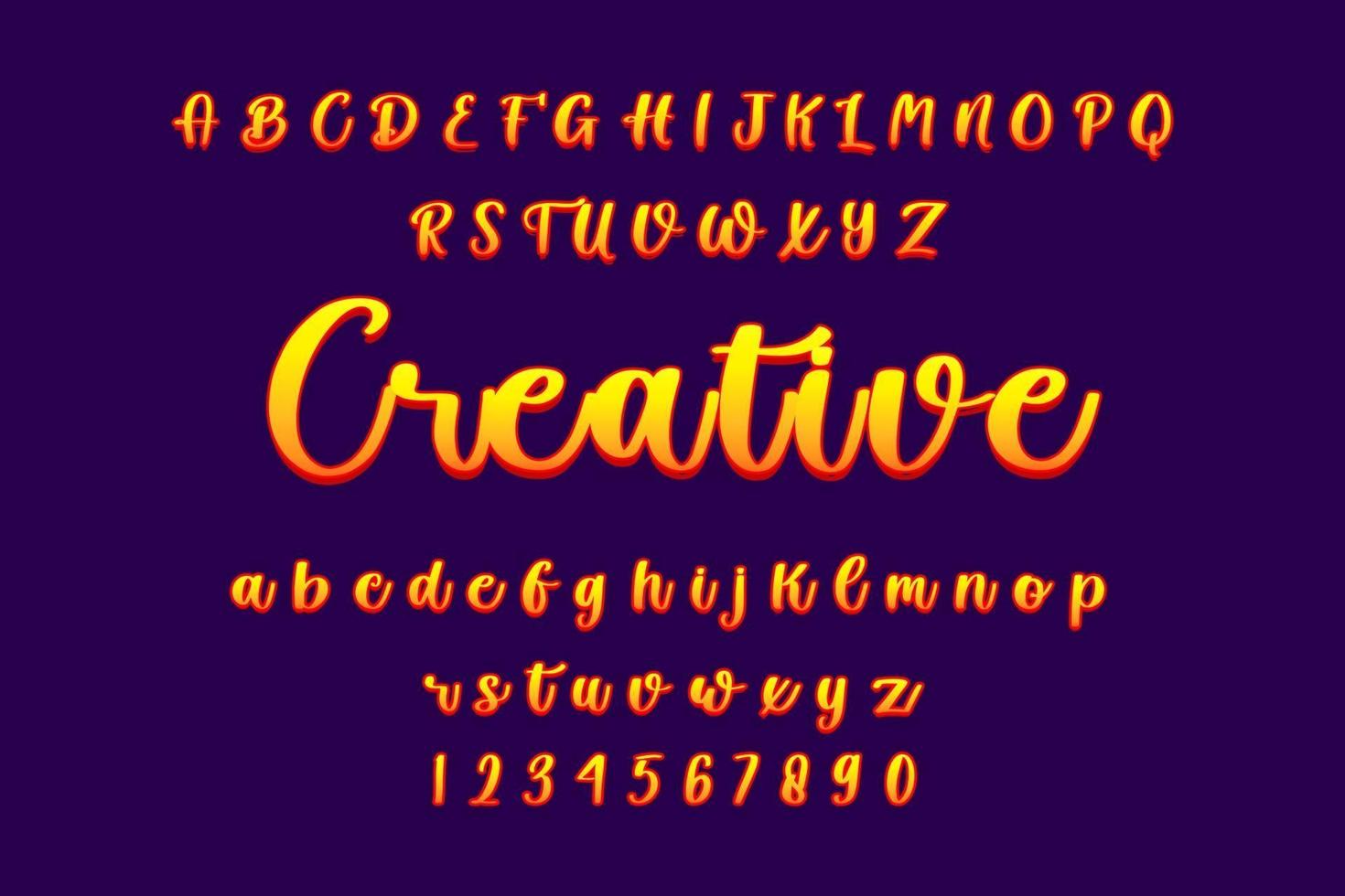 Creative Alphabet Font A to Z vector