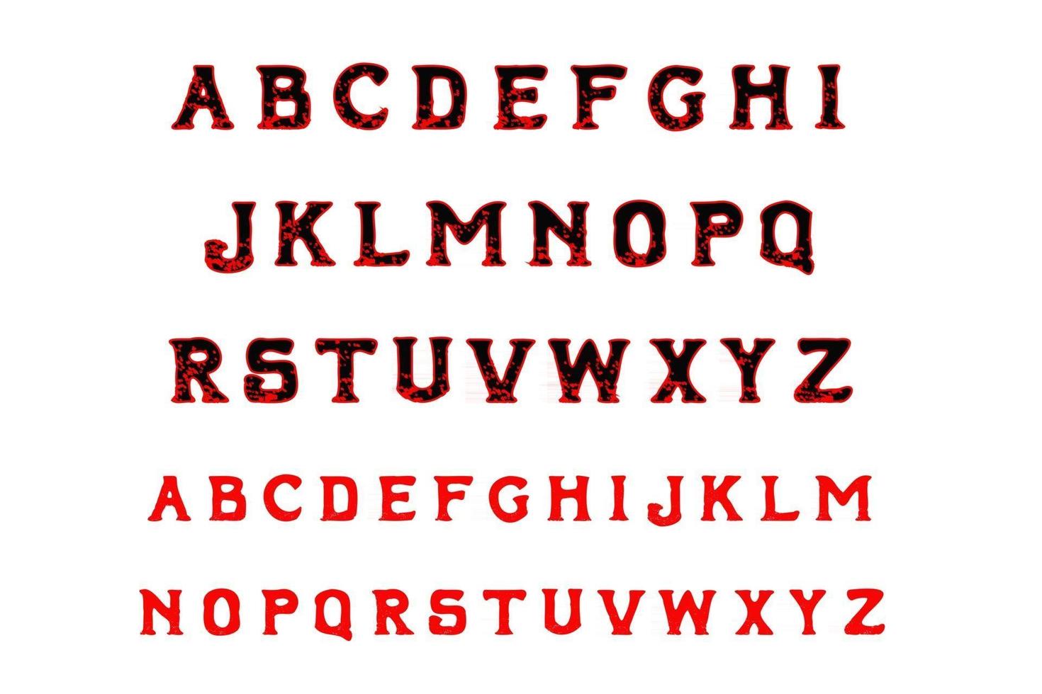 Decorative Vintage Alphabet Font A to Z vector