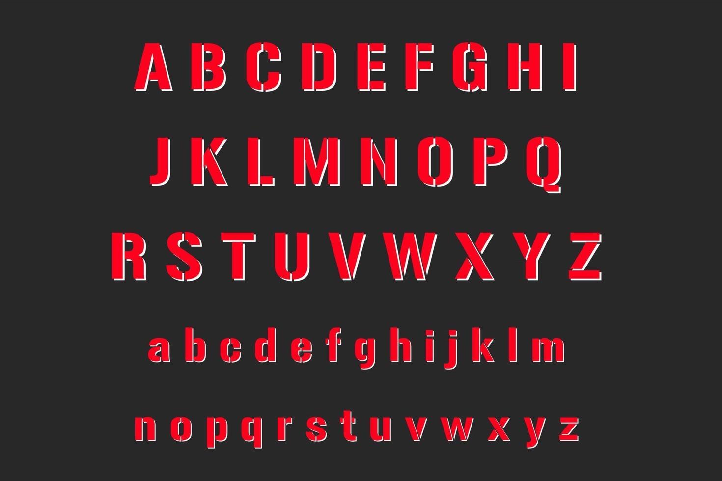 Modern Army Alphabet Font A to Z vector