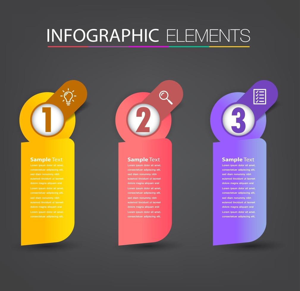 modern text box template, banner Infographics vector
