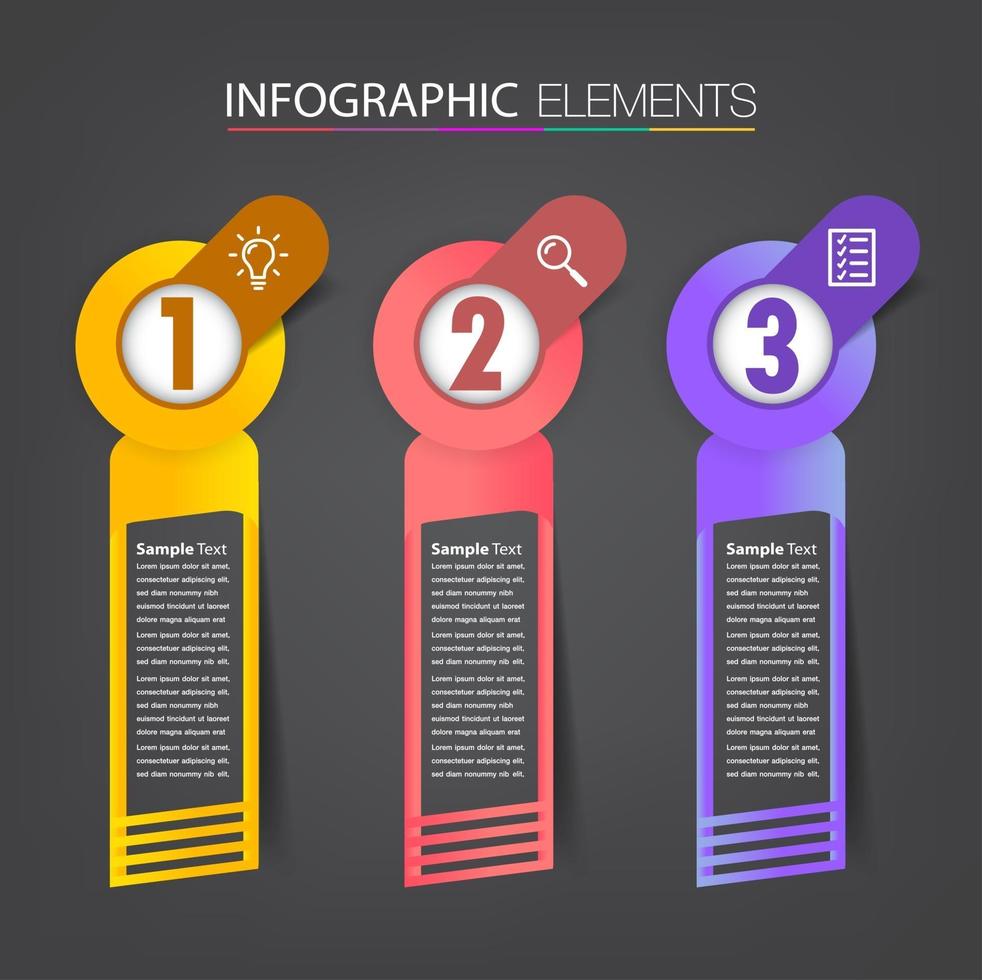 modern text box template, banner Infographics vector
