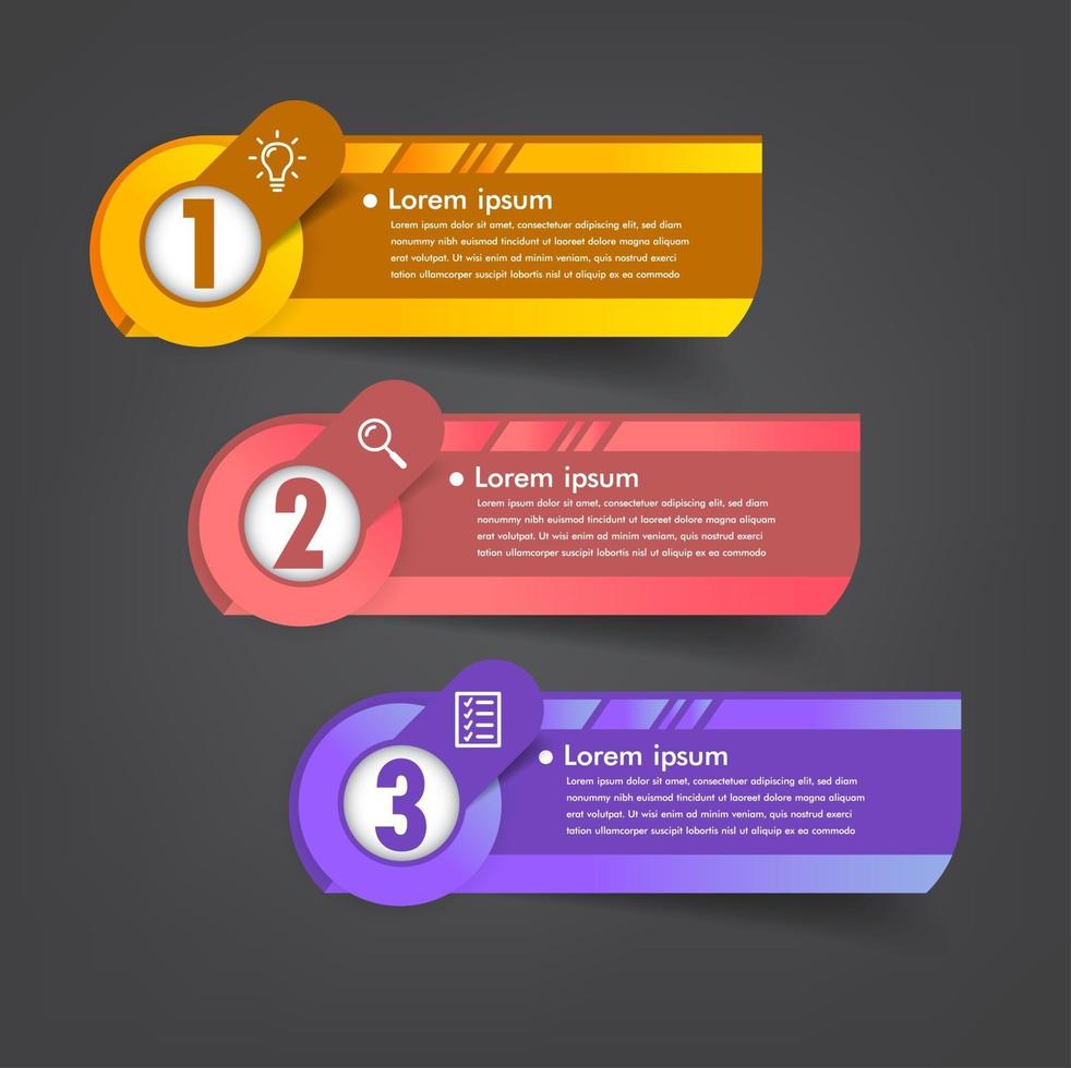 modern text box template, banner Infographics vector