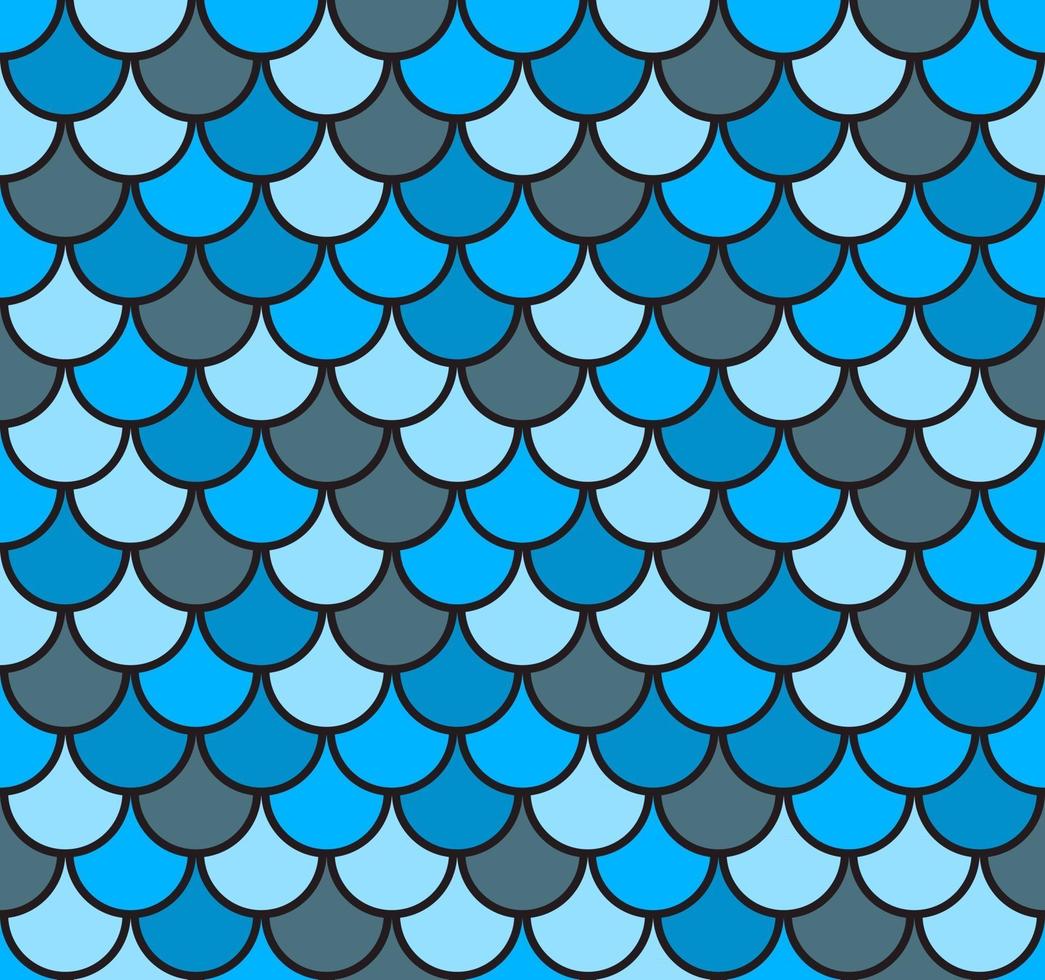 Seamless Fish Scale Pattern Vector Illustration