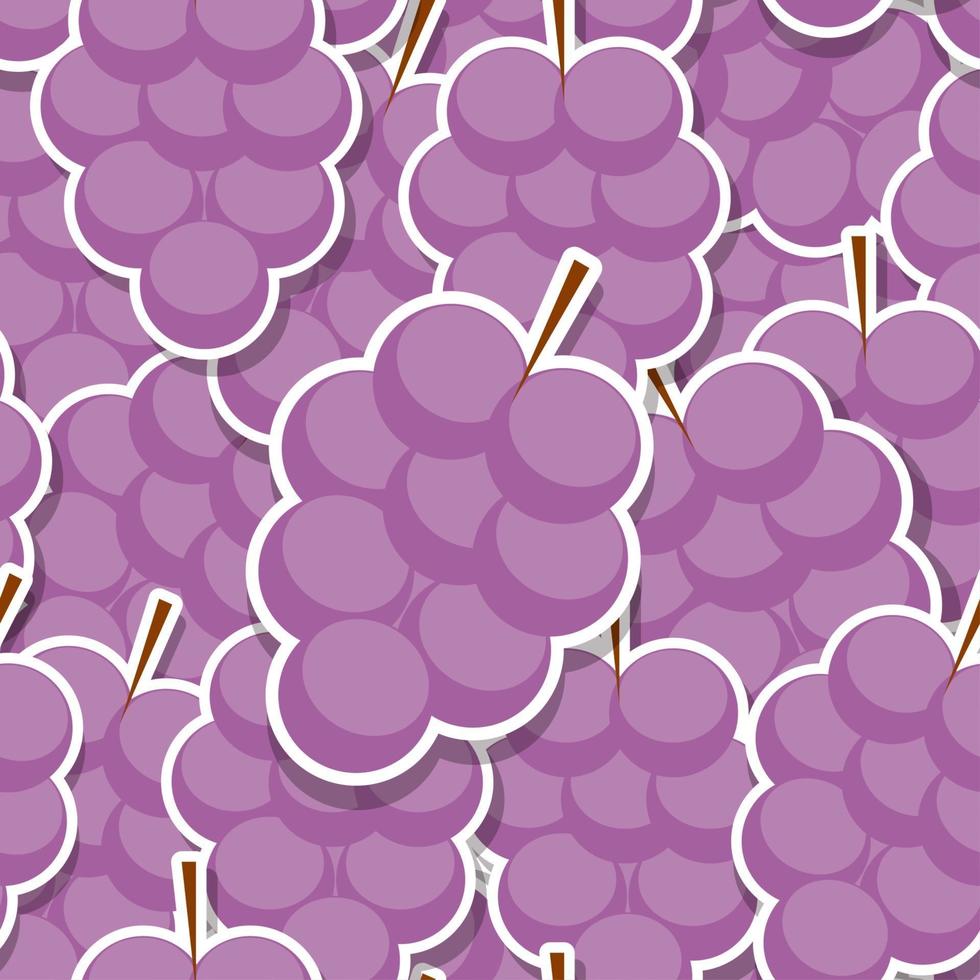 Seamless Pattern Background from Grapes. Vector Illustration