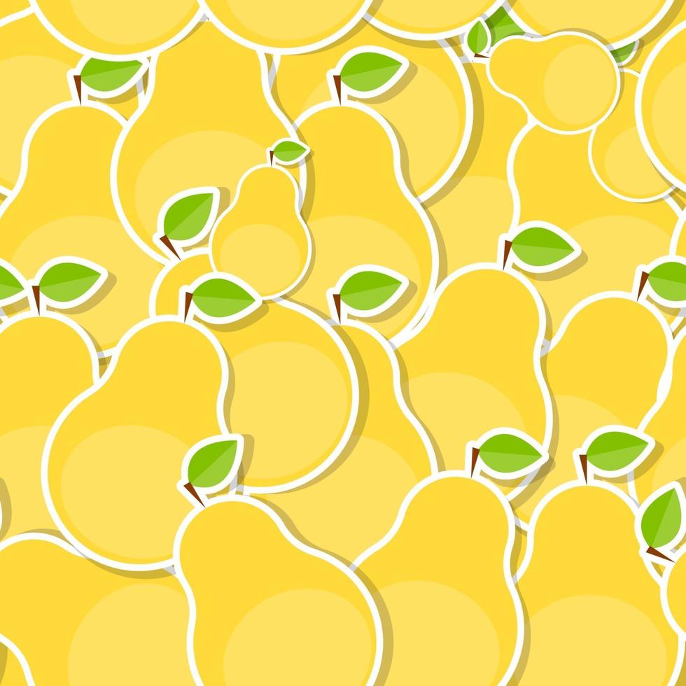 Seamless Pattern Background from Pear Vector Illustration