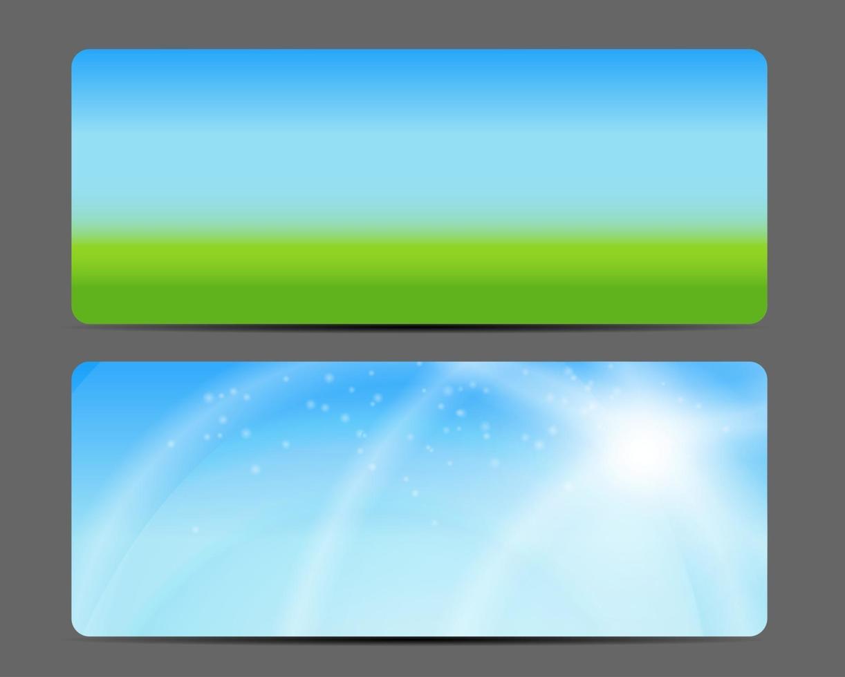 Natural Sunny Backgroundc Banner Vector Illustration