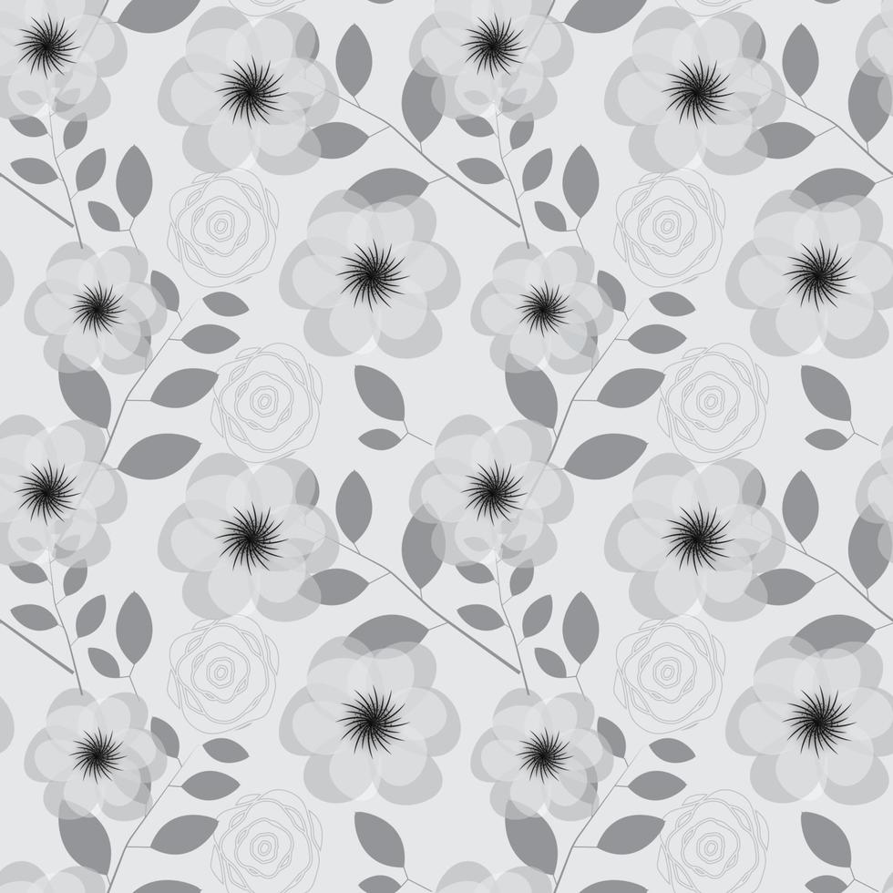 Ilustración de vector de fondo floral de patrones sin fisuras