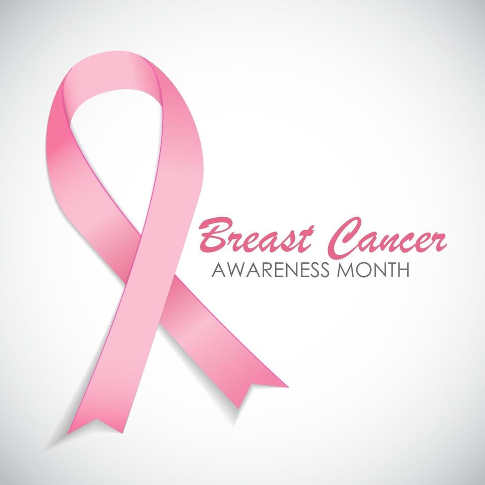 Breast Cancer Awareness Pink Ribbon Vector Illustration 2964358 Vector ...