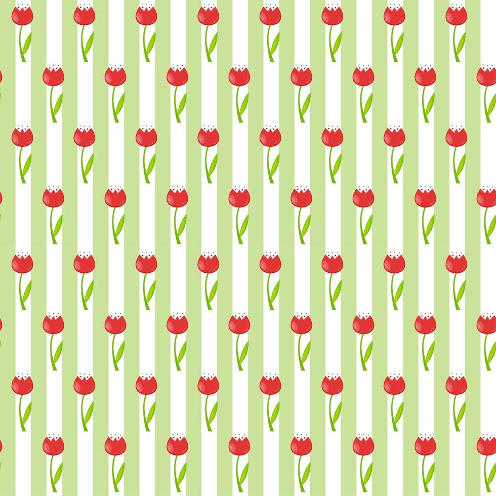 Fondo floral de patrones sin fisuras con tulipanes vector illustrati