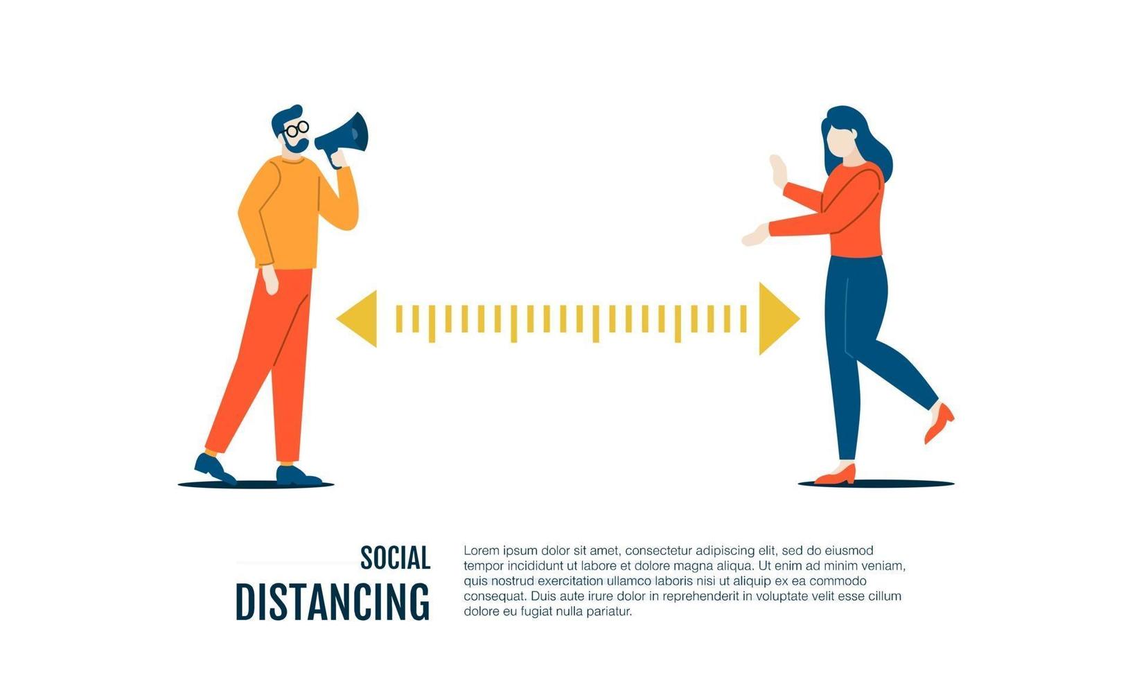 people social distancing avoid corona virus vector