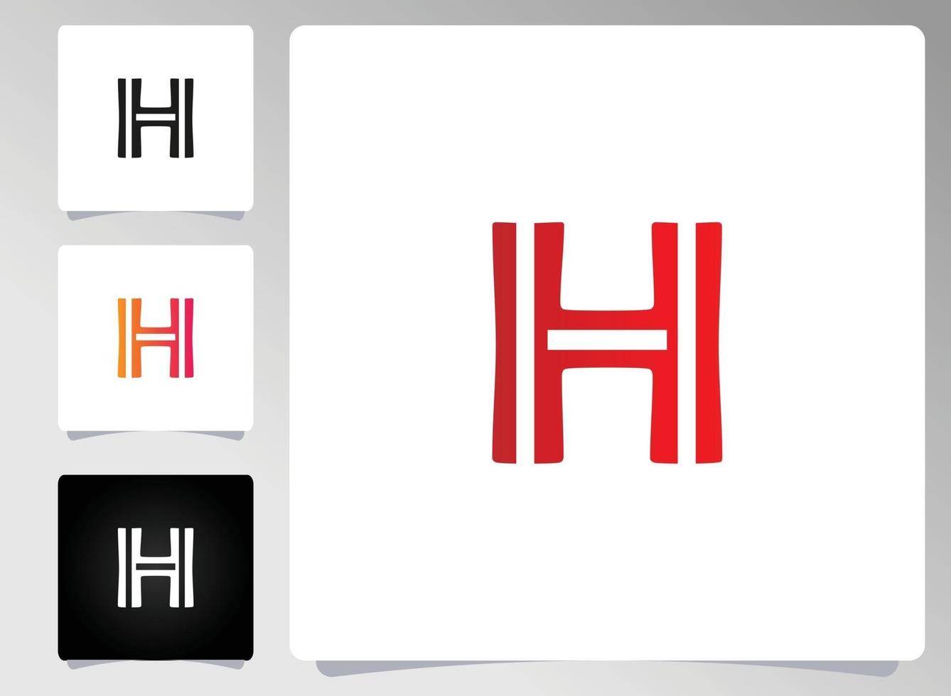 diseño abstracto del logotipo de la letra h vector