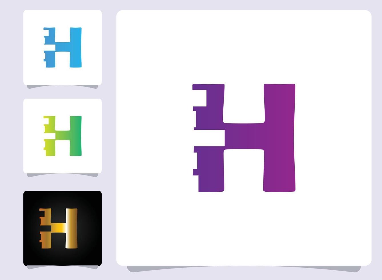 H letter logo abstract design vector