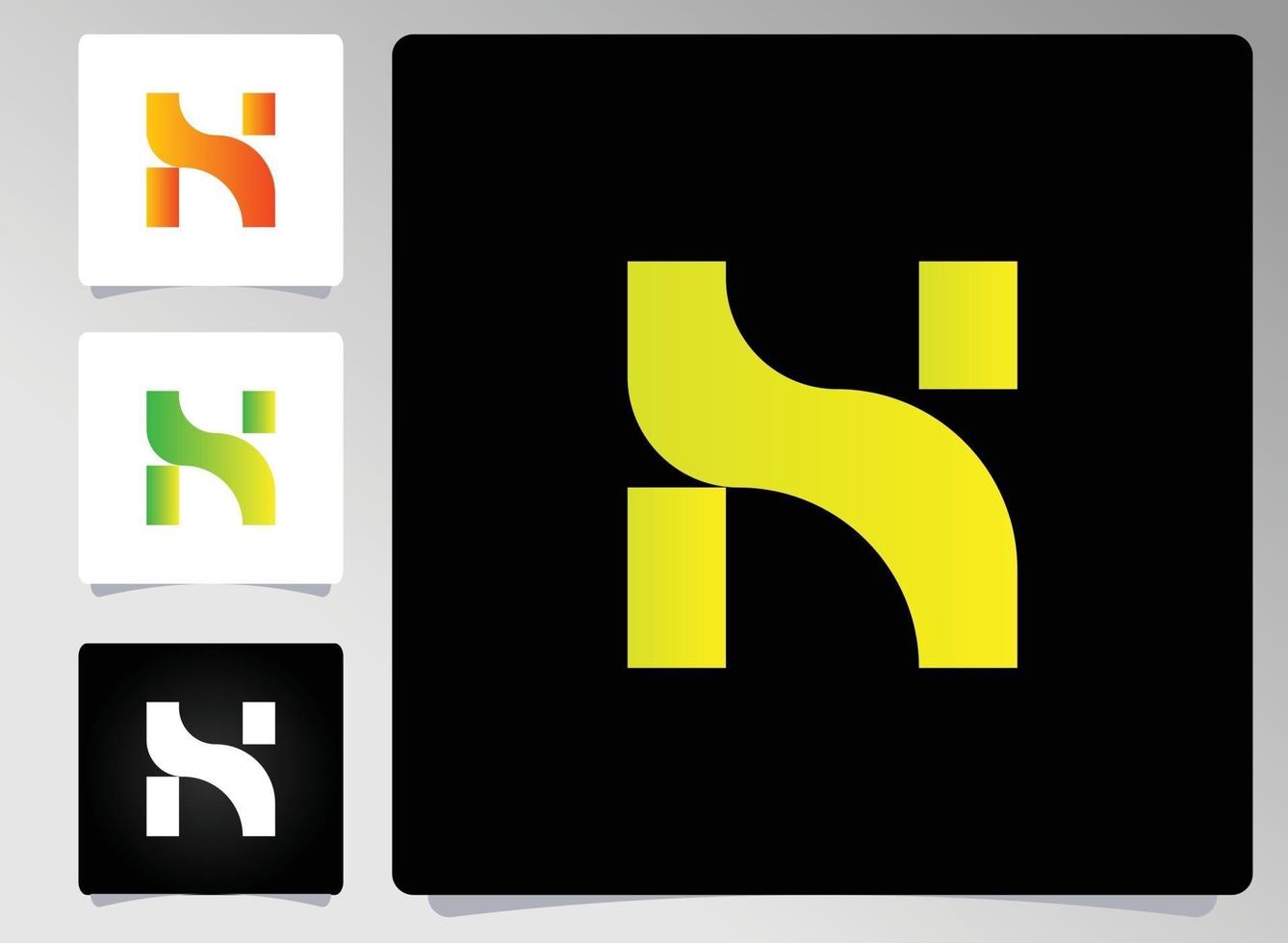 H letter logo abstract design vector