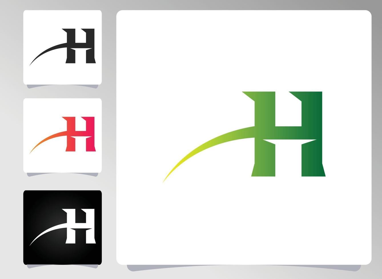 diseño abstracto del logotipo de la letra h vector