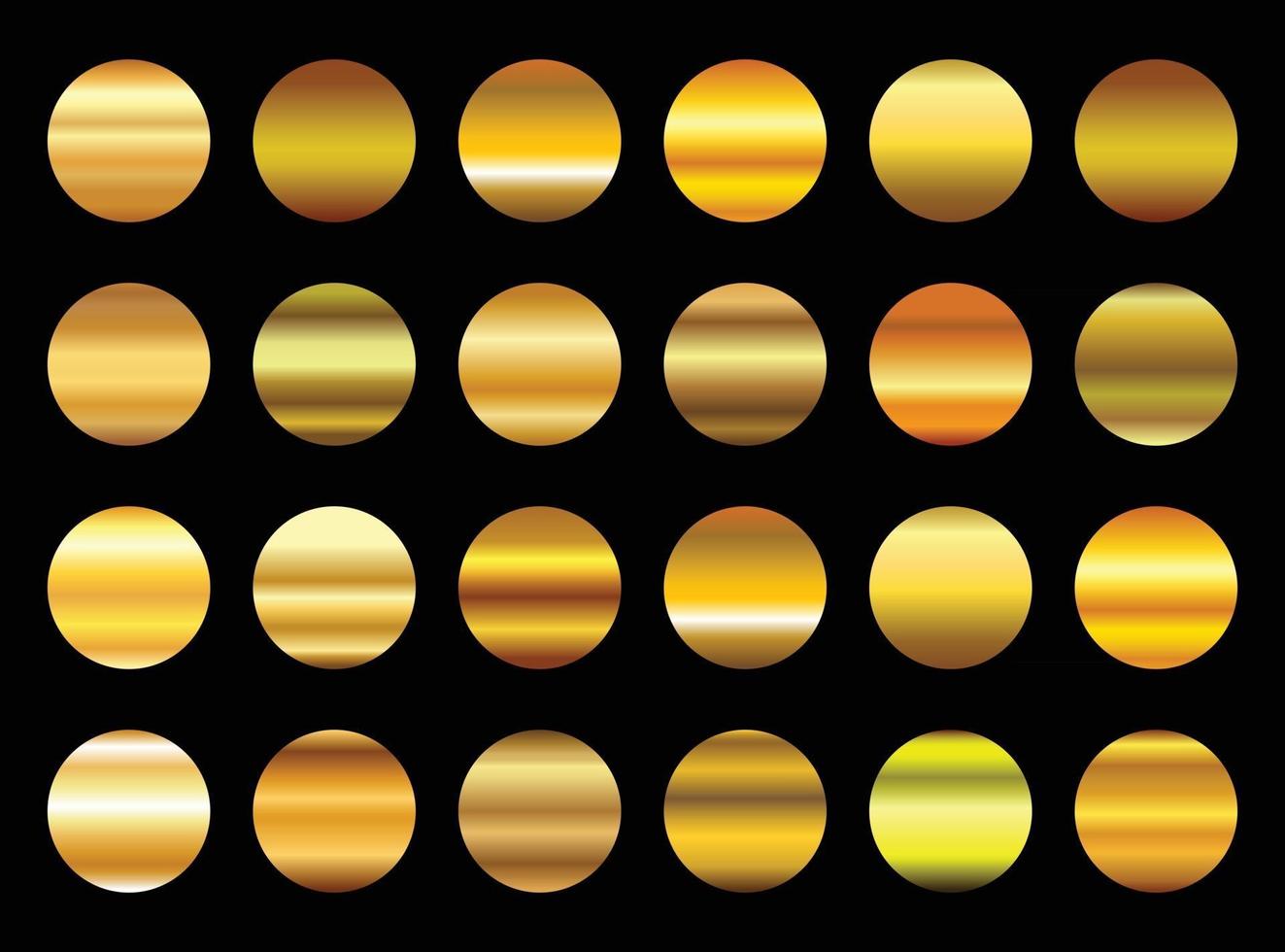 conjunto de colección de gradiente dorado vector