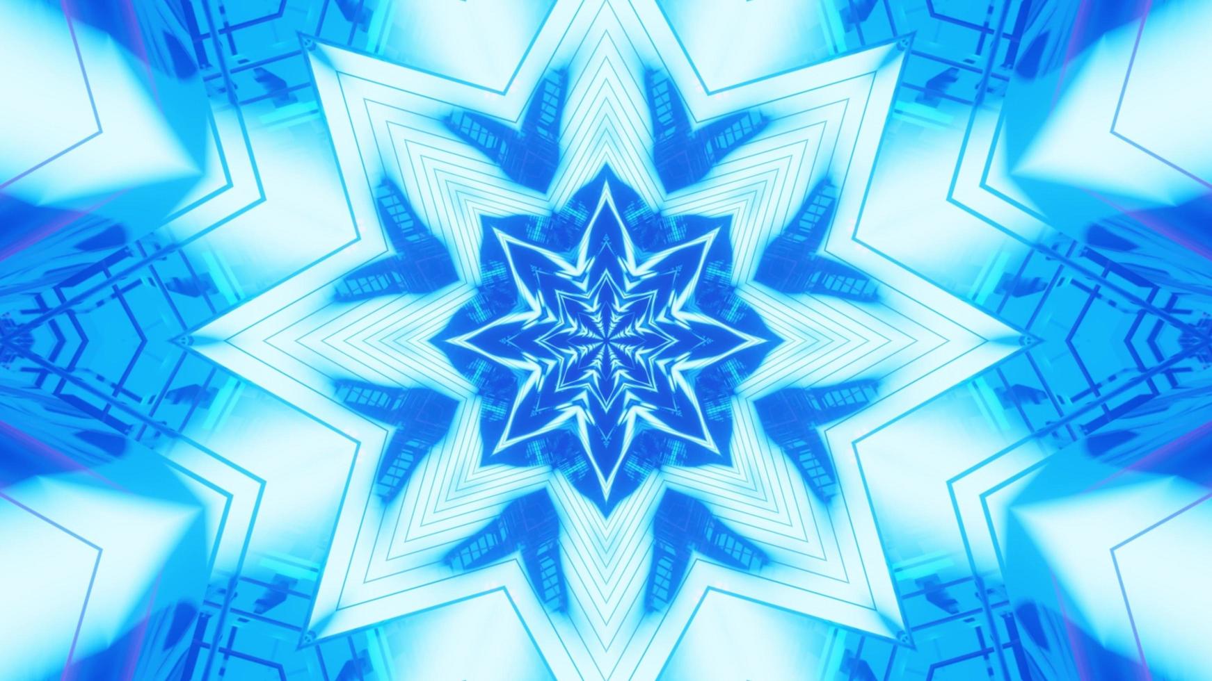 Bright blue abstract ornament 4K UHD 3D illustration photo