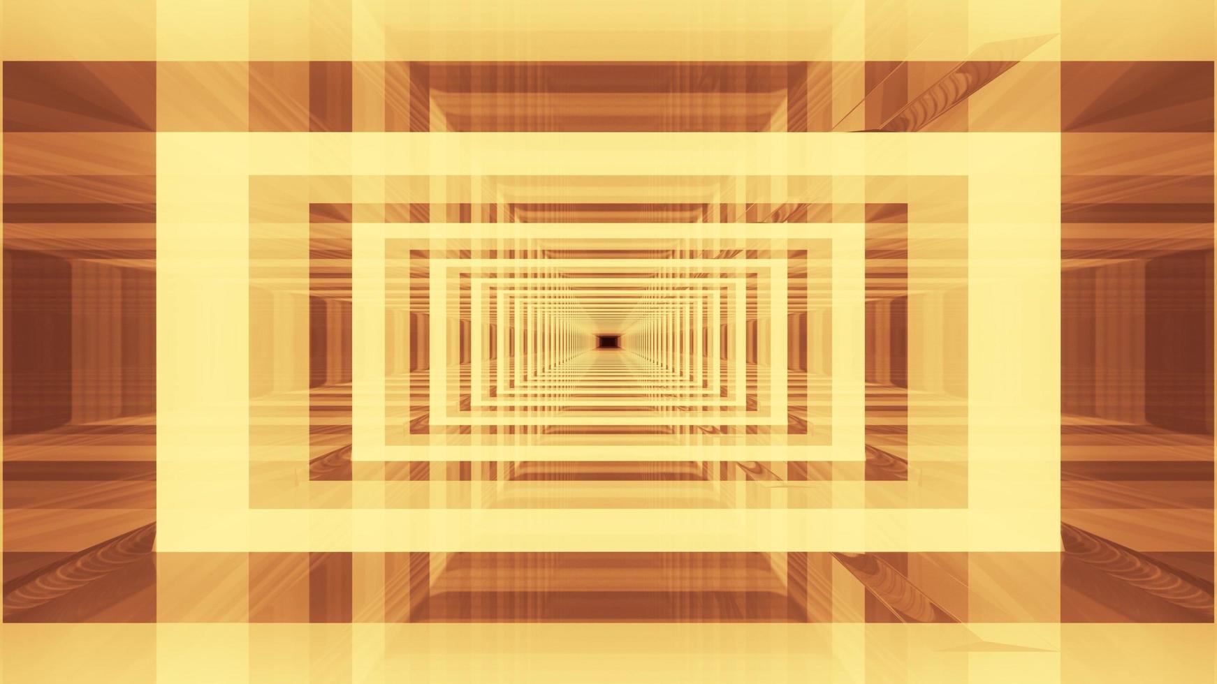simétrico 4k uhd ilustración 3d del túnel de vidrio foto