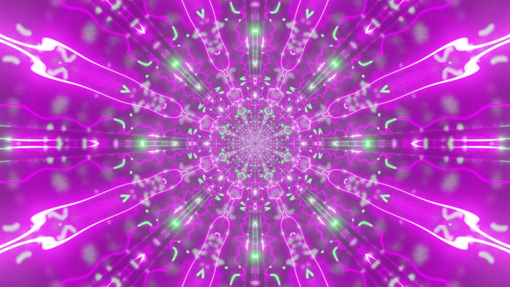 Kaleidoscopic pink abstract ornament 4K UHD 3D illustration photo