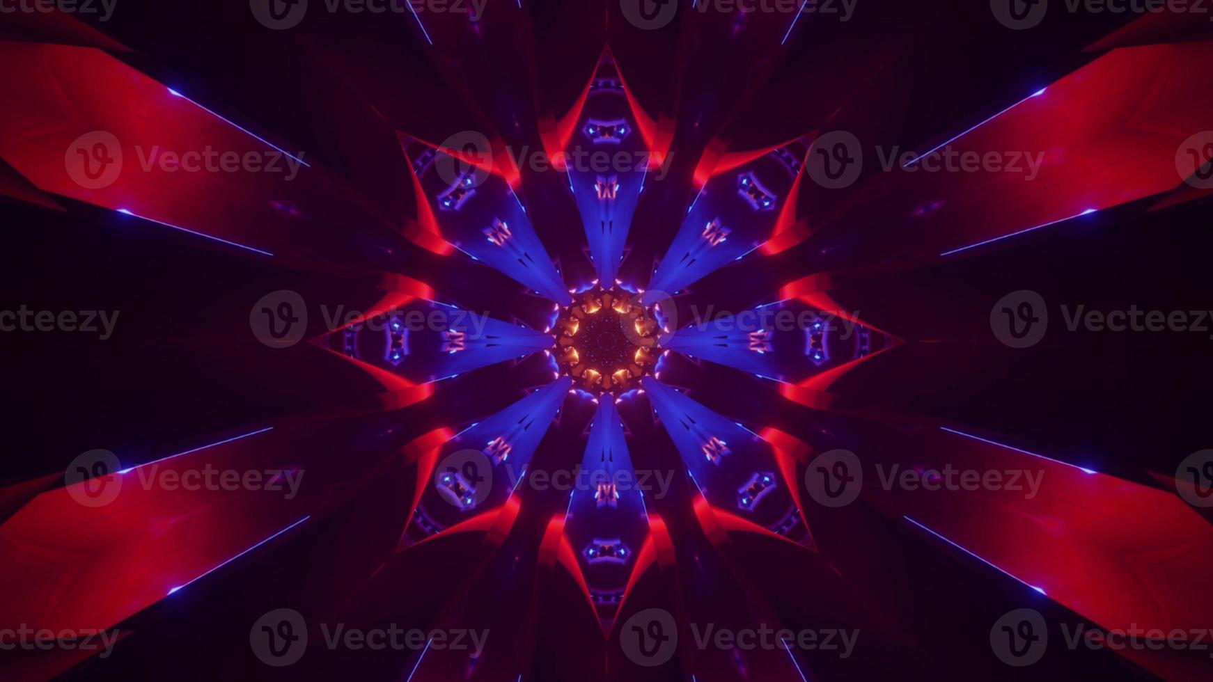 4K UHD 3D illustration of psychedelic ornament photo