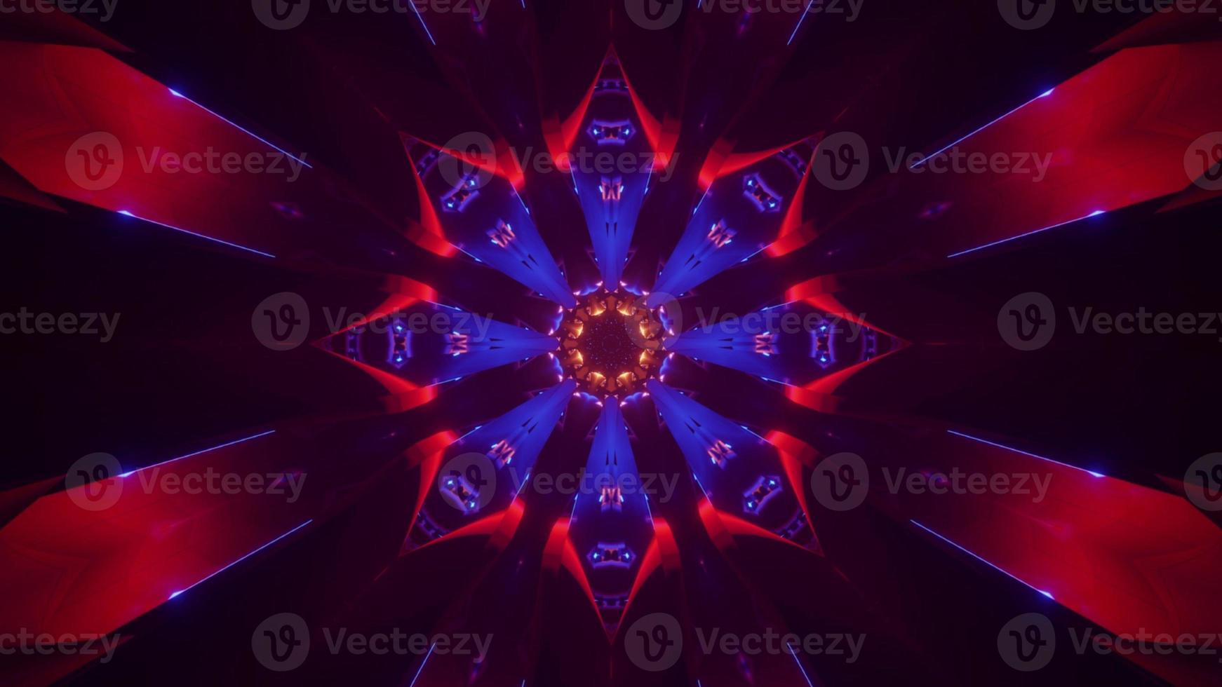 4K UHD 3D illustration of psychedelic ornament photo