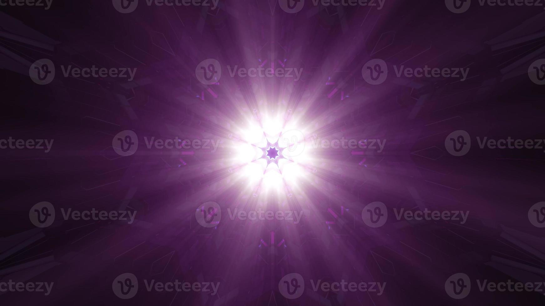 Bright light inside purple tunnel 4K UHD 3D illustration photo