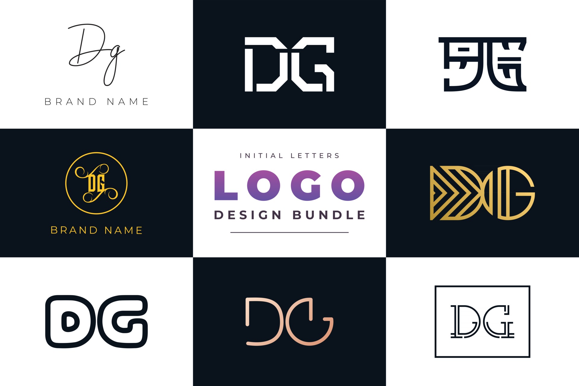 Dg Logo Design Vector | islamiyyat.com