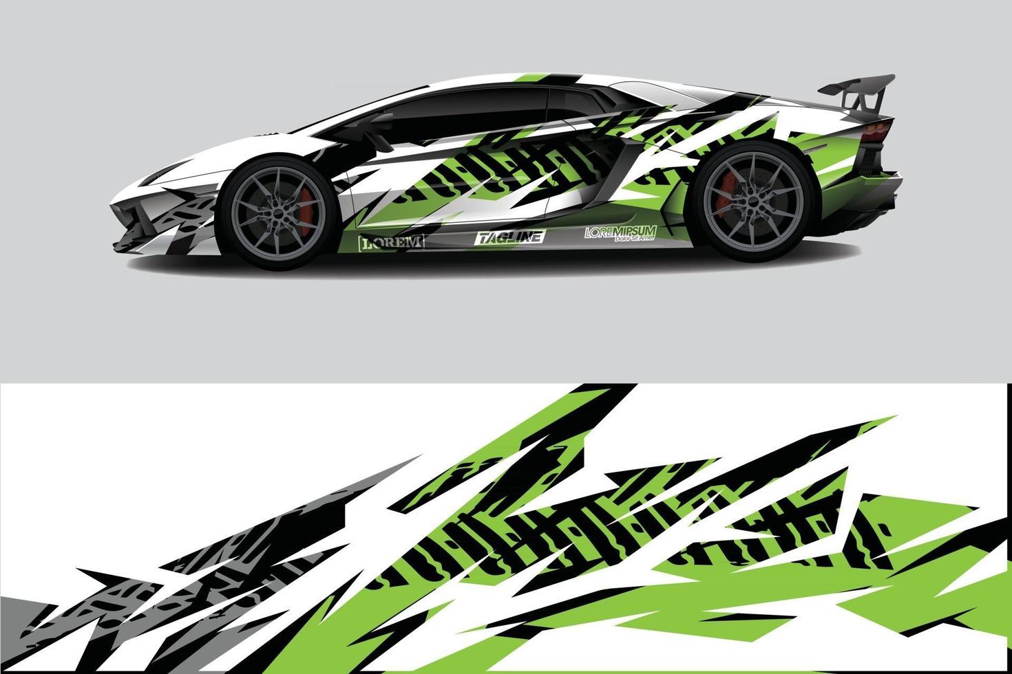 Sports Car Wrapping Decal Design vector