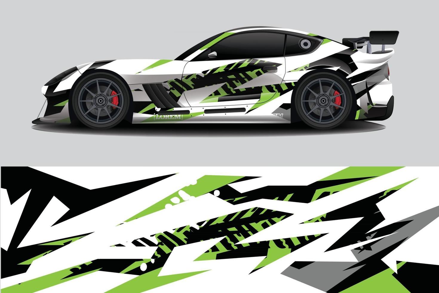 Car wrap graphic racing abstract background for wrap and vinyl sticker vector