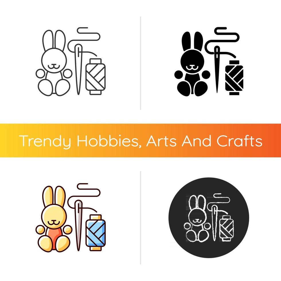 Handmade toys icon vector