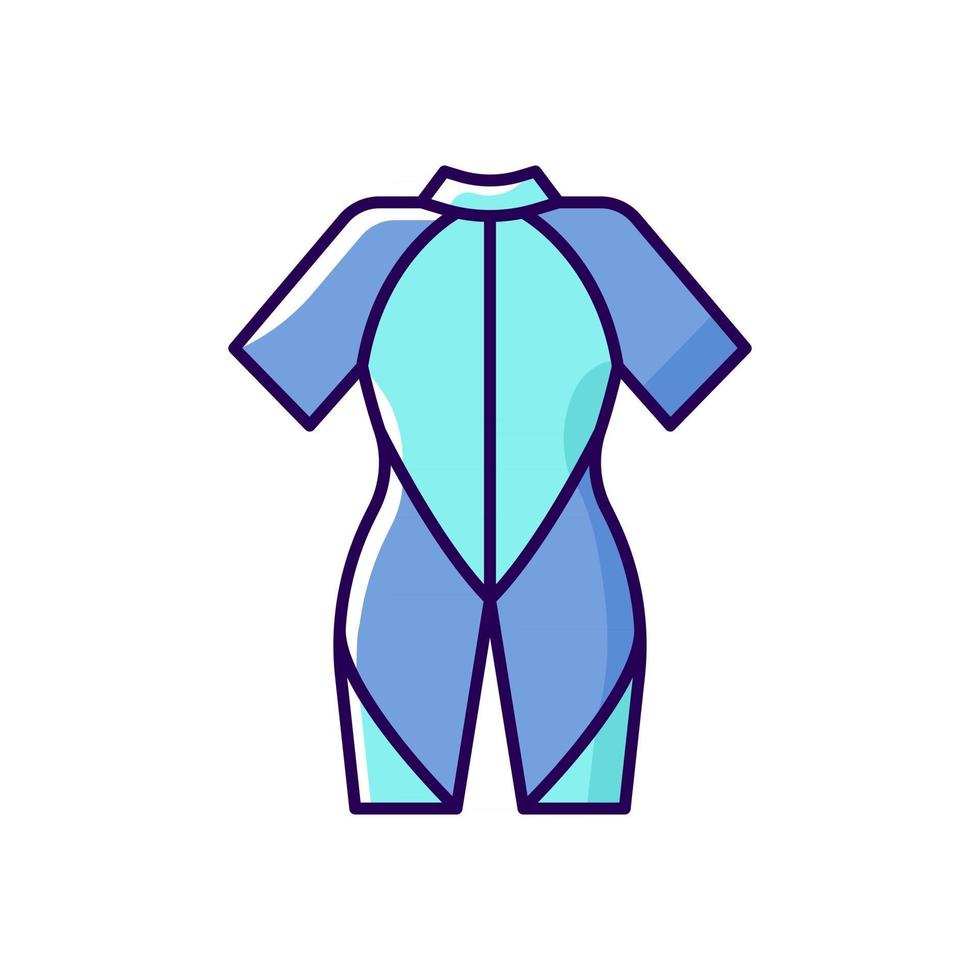 traje de neopreno icono de color rgb vector