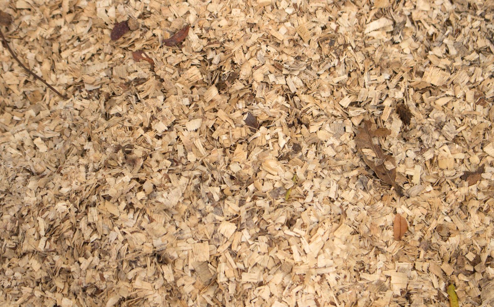 Wood chips texture, natural floor covering background photo