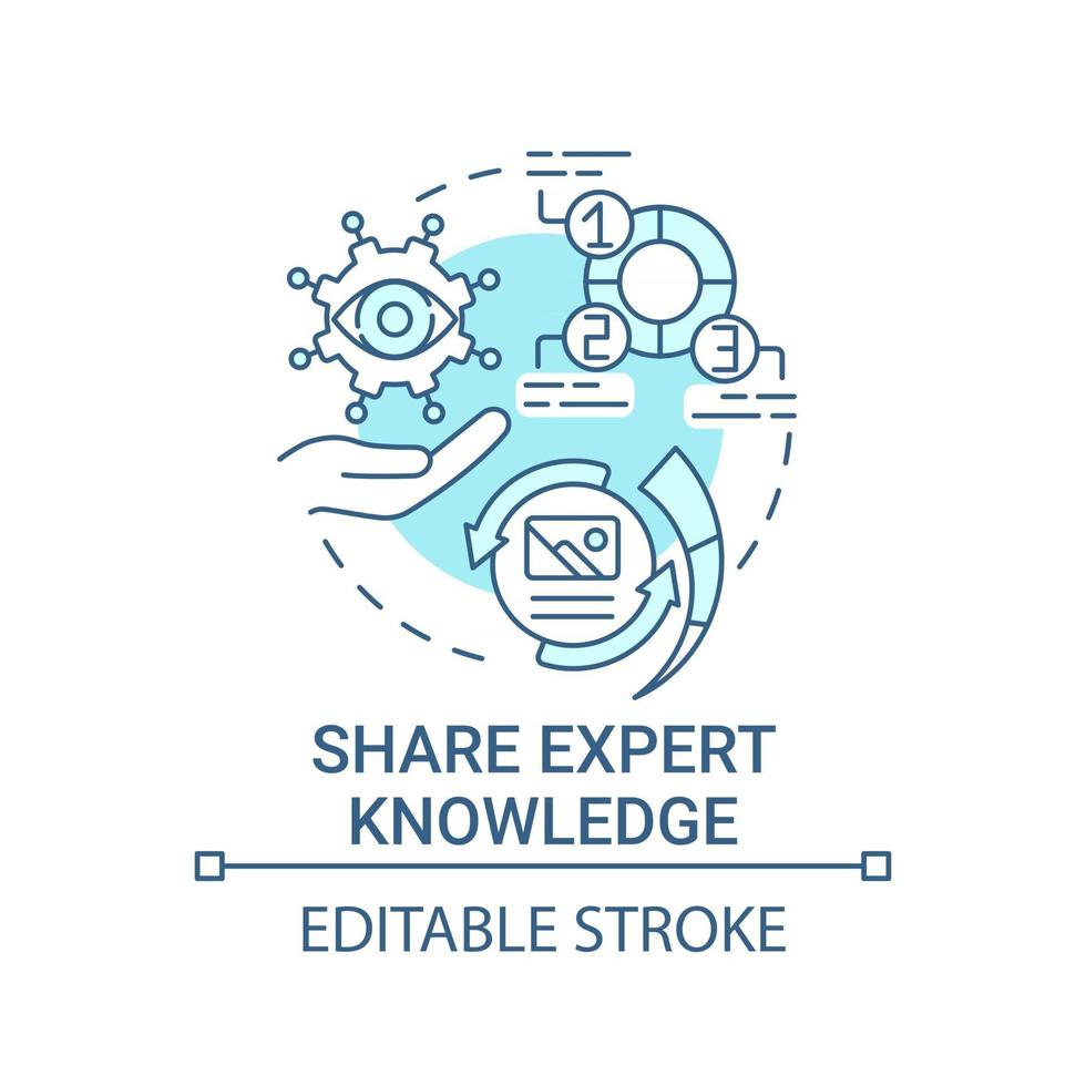 Share expert knowledge concept icon vector