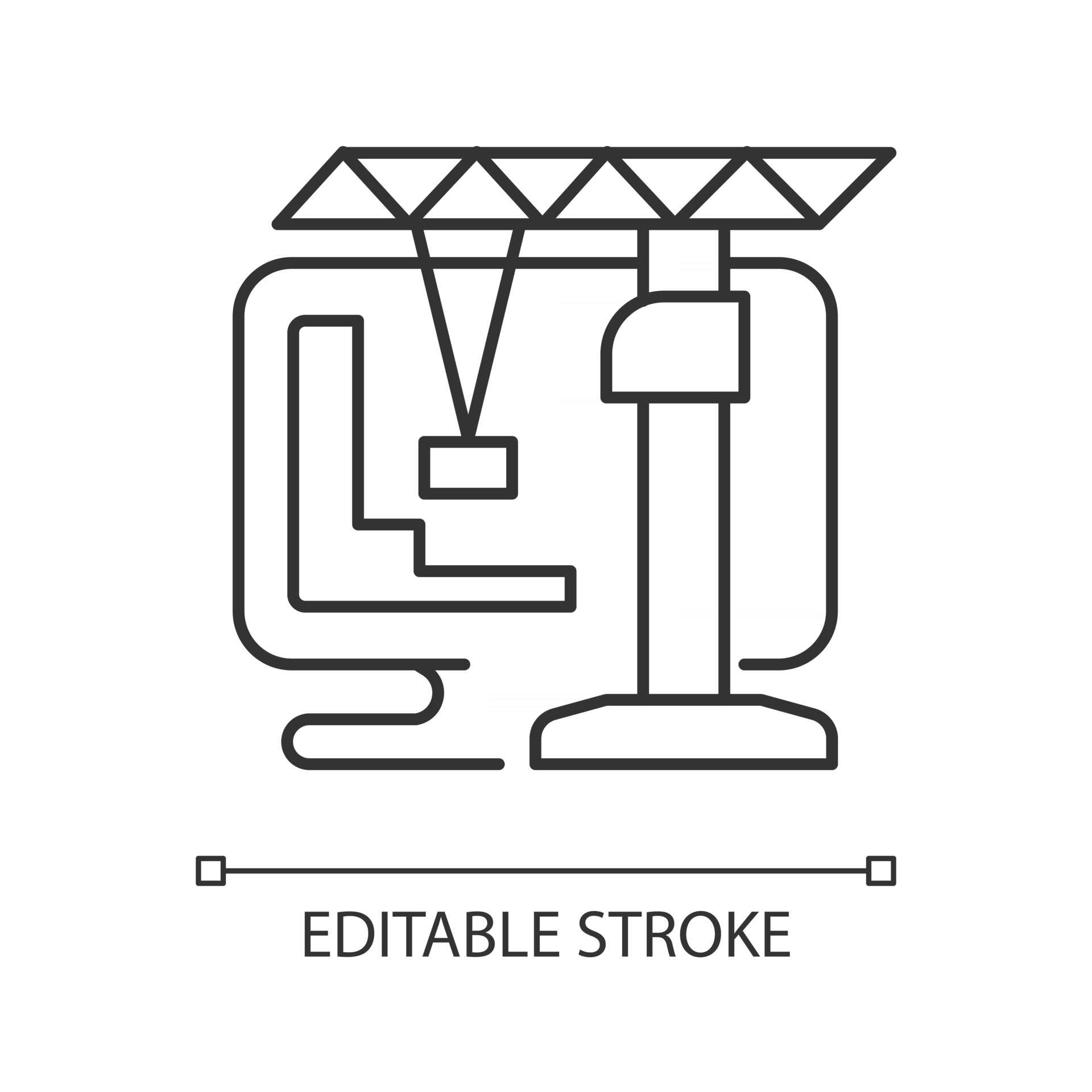Construction and management simulation game linear icon 2965324 Vector