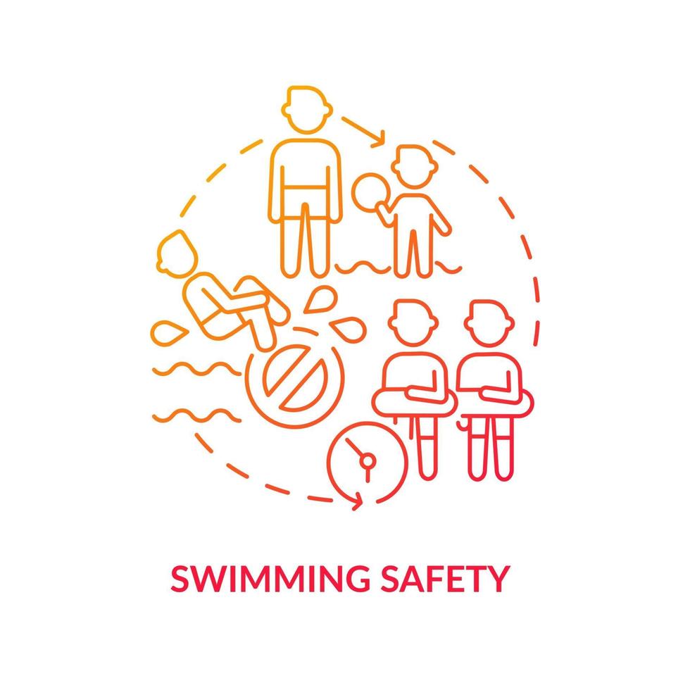 Swimming safety concept icon vector