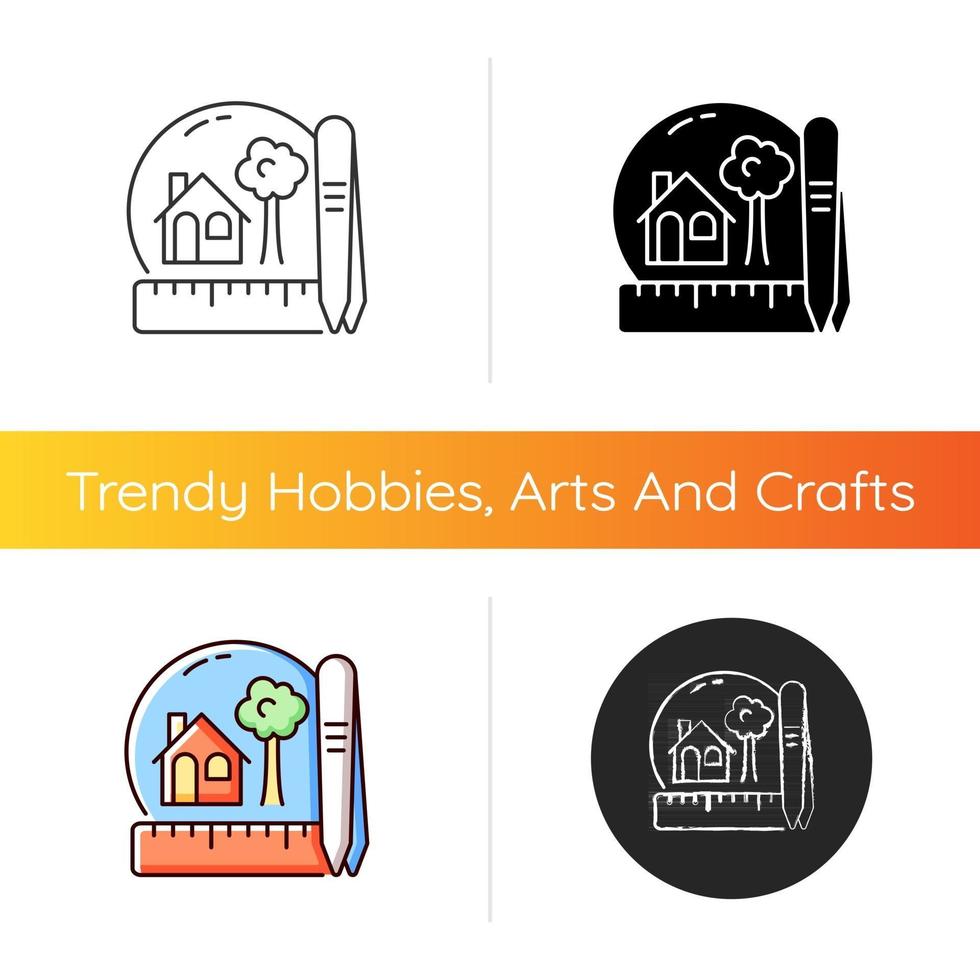 Creating miniatures icon vector