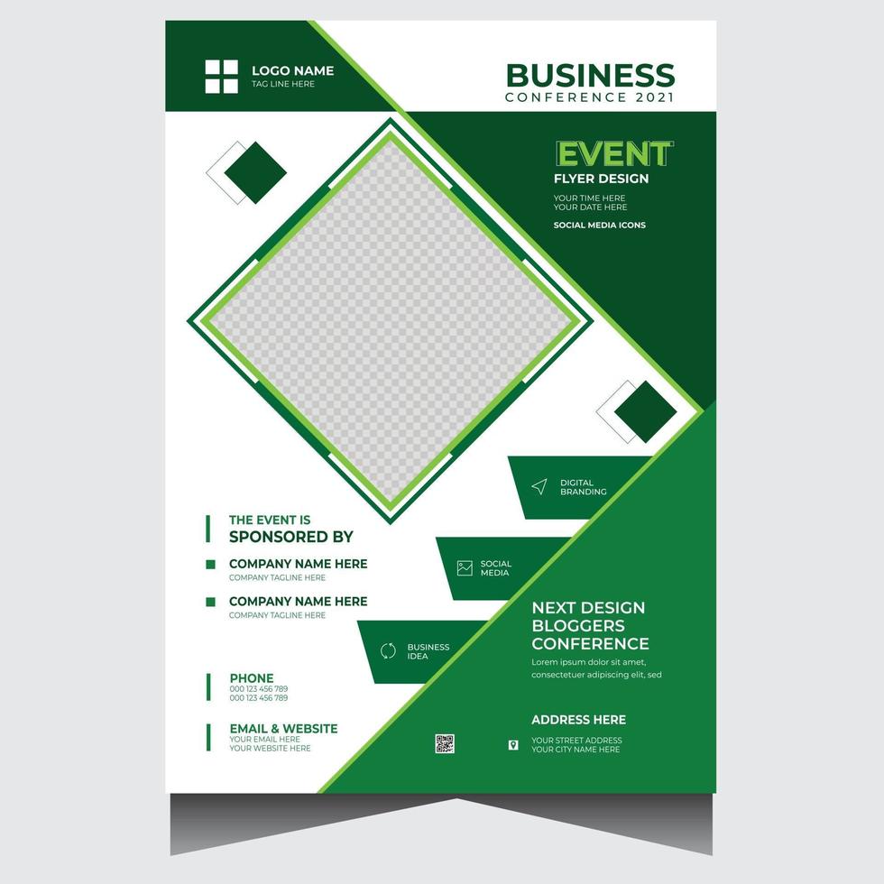 Creative corporate business event flyer design template vector