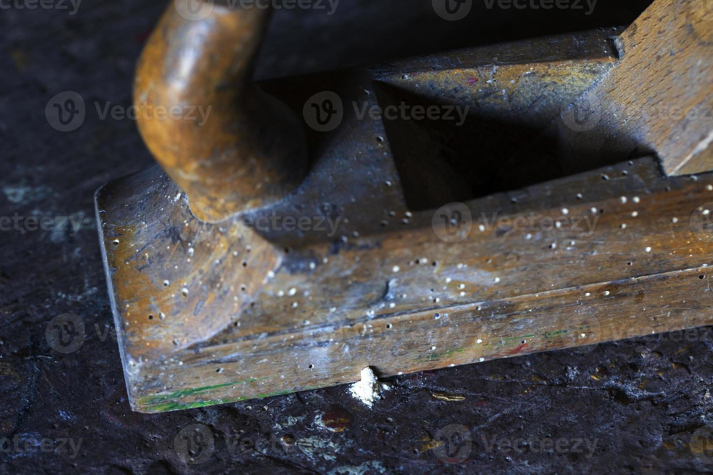 Chiaroscuro Still life with the beading Plane and the Wood-worms photo