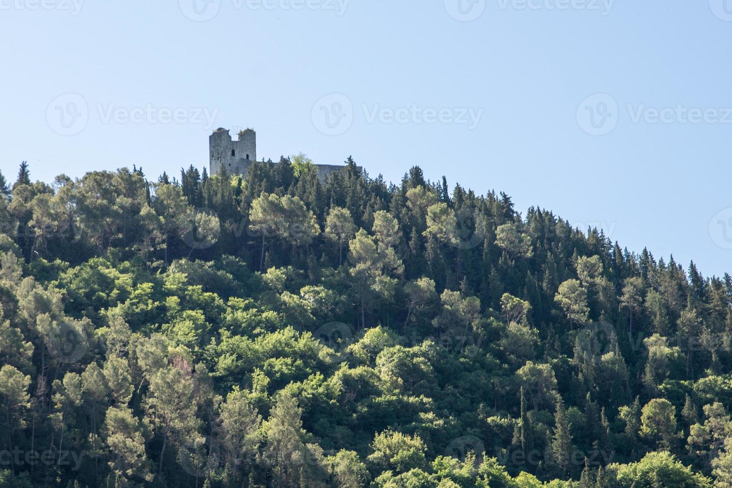 ancient fortress above the village of piediluco photo