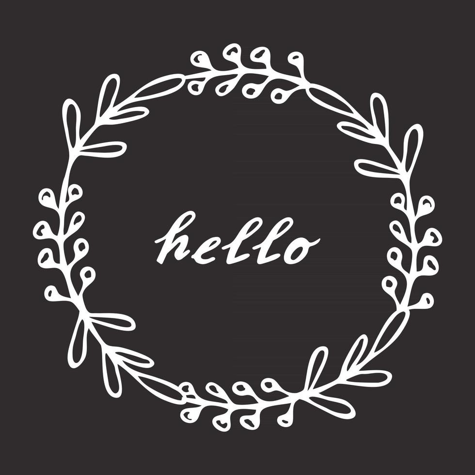 hello hand drawn lettering. vector