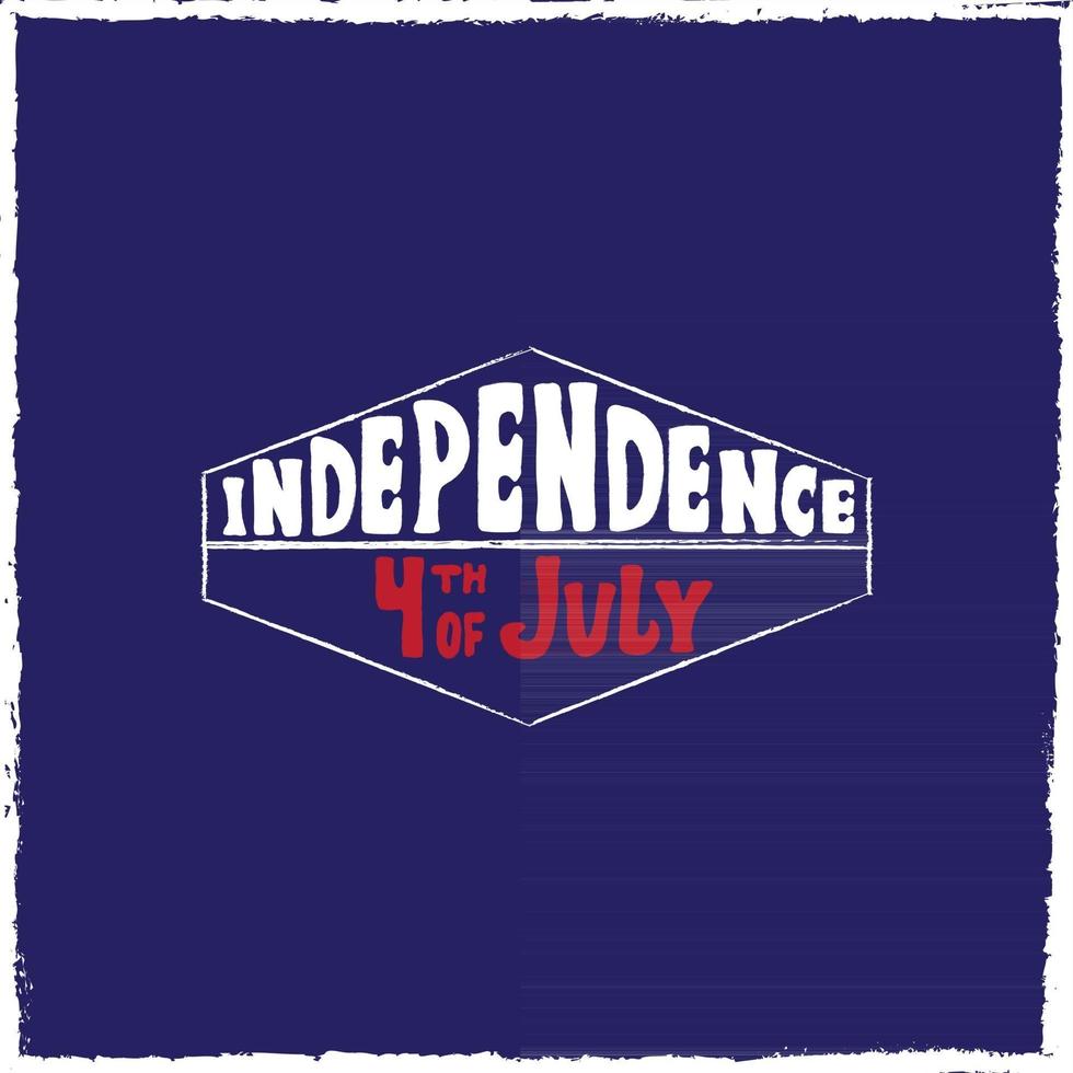 Vector illustration of label Independence day